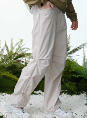 SN 1604 Pollux工装伞兵裤双膝褶皱弧形可调节阔腿休闲冲锋长裤