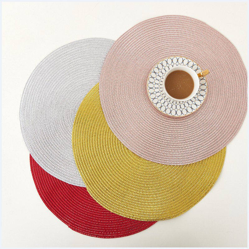 日式手工圆形杯垫隔热垫锅垫防滑家居西餐垫子亮丝餐垫编织装饰垫,餐饮具,餐垫,淘宝优惠券,粉丝福利购,淘宝优惠卷