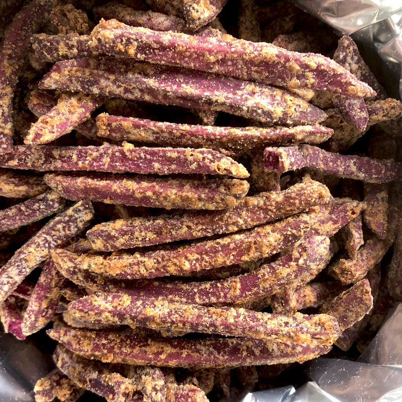 原味香芋条干250克蟹黄味芋条果蔬干工艺椒盐薯条小零食芋头条