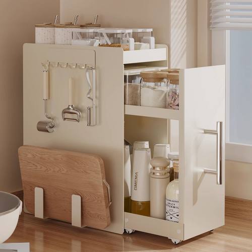 厨房抽拉调料架窄边收纳架