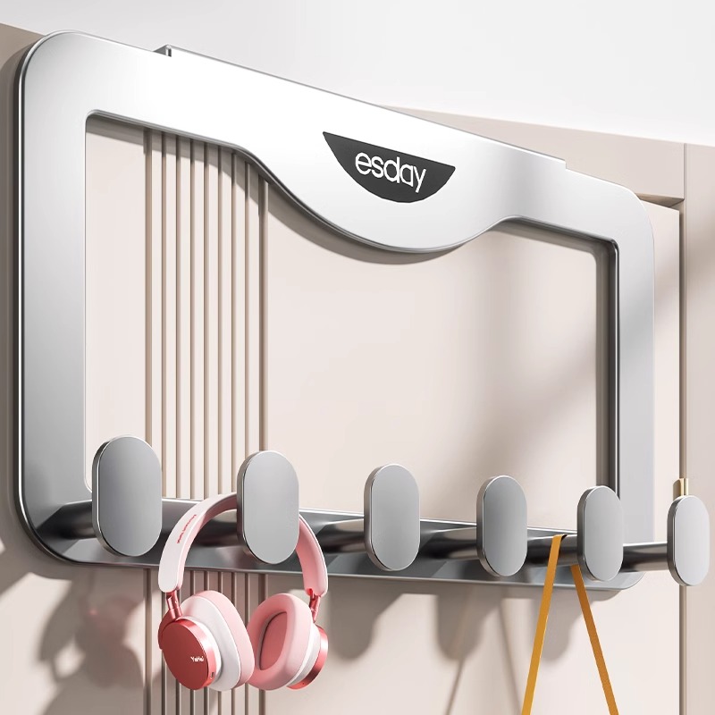 衣柜门后挂衣钩柜子外侧面挂架免打孔收纳挂钩柜边侧挂衣架置物架 - 散落时光优选店出品