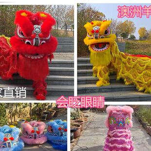舞狮子道具 舞龙舞狮道具 龙灯醒狮南狮北狮工艺品 舞狮社火道具
