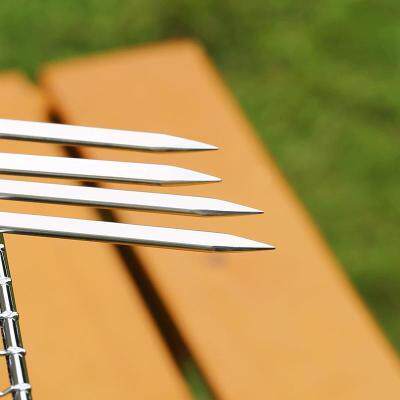 森林人家烧烤签子304不锈钢烤串签子羊肉串签子铁签子烤肉签子扁