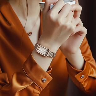 聚利时ins风罗马钢带小方块女表轻奢手表女士1252 补贴福利价