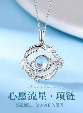 2025新款S999纯银锁骨项链配饰女轻奢小众设计高级感生日礼物送友