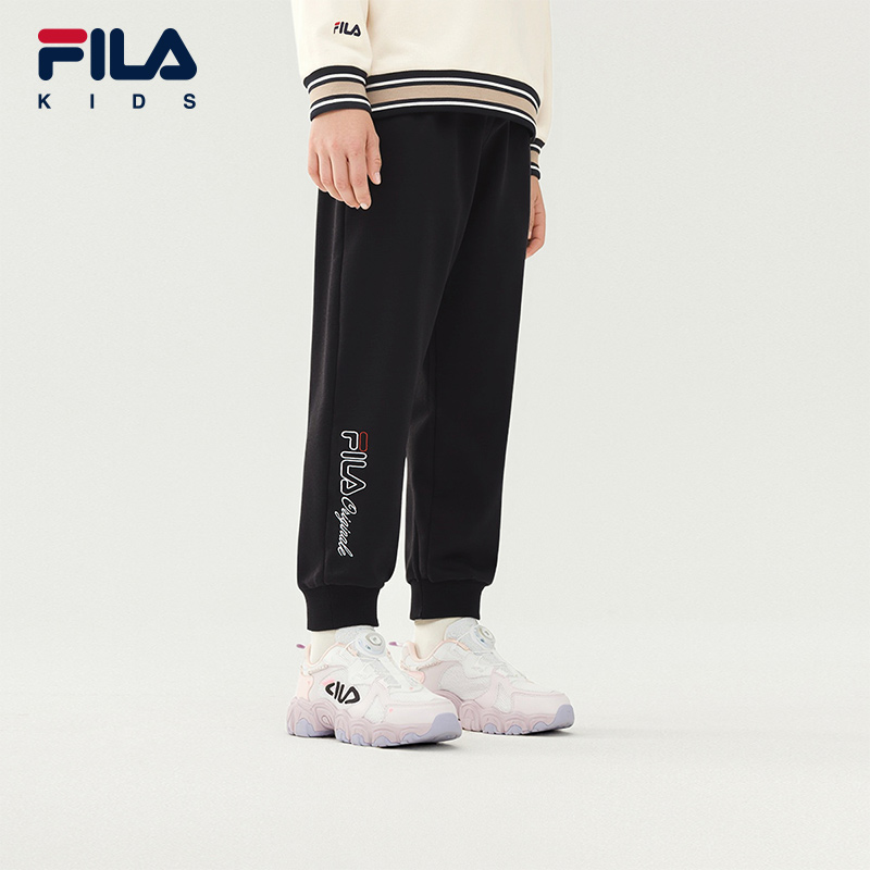 FILA X HARVARD哈佛联名童装女童裤子2025年秋季新款中大童运动裤