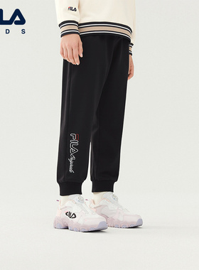 FILA X HARVARD哈佛联名童装女童裤子2025年秋季新款中大童运动裤