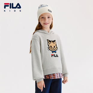 FILA 女中大童连帽卫衣 KIDSx原田治联名系列斐乐儿童2024秋冬新款