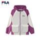 童装 FILA斐乐儿童外套女童2025年冬季 新款 中大童撞色保暖连帽上衣