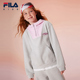 新款 FILA斐乐儿童童装 上衣2025年冬季 女童中大童休闲宽松连帽卫衣