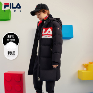 中大童中长款 FILA斐乐童装 款 2024秋冬季 保暖外套 儿童羽绒服男款