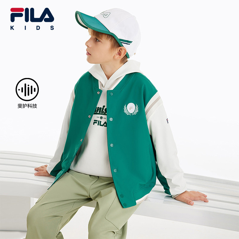 FILA斐乐男中大童梭织外套