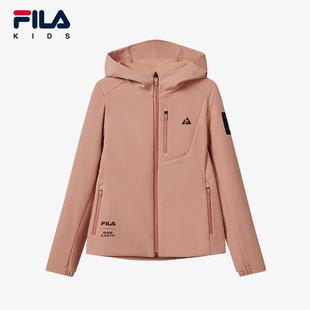 新款 FILA 2024冬季 EARTH联名系列斐乐童装 女中大童梭织外套 BBC
