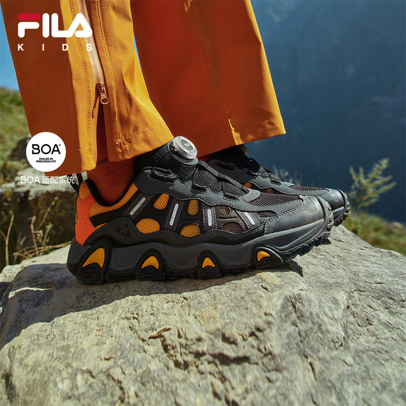 FILA斐乐儿童童鞋运动鞋2026年春季新款男女中大童户外登山鞋山丘