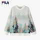 FILA斐乐童装 男中大童休闲宽松套头圆领毛衣 新款 儿童毛衫 2025冬季