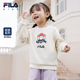FILA 潮 婴幼童男女童加绒卫衣保暖长袖 斐乐儿童童装 2023秋冬新款