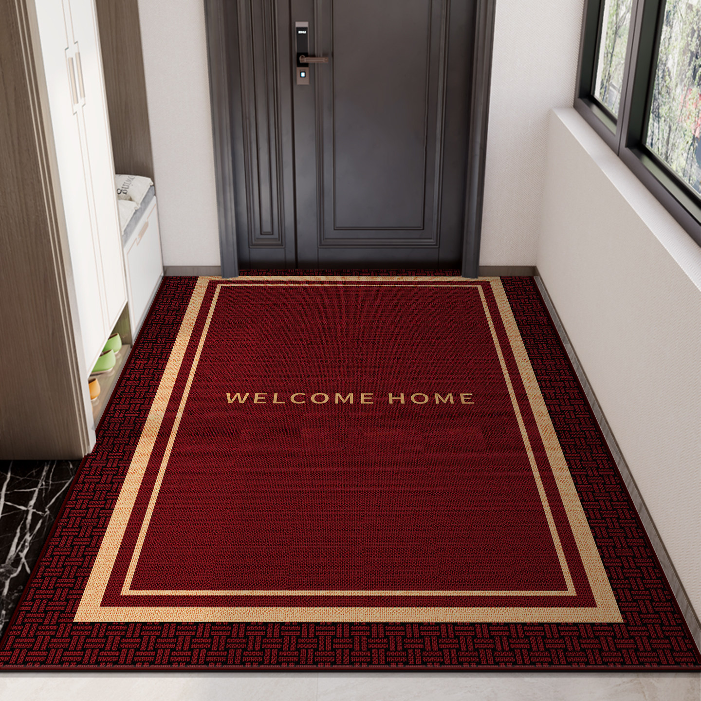 入户门地垫门口地毯红色玄关脚垫进门耐脏垫子室内门垫家用防滑垫,居家布艺,入户地垫,淘宝优惠券,粉丝福利购,淘宝优惠卷