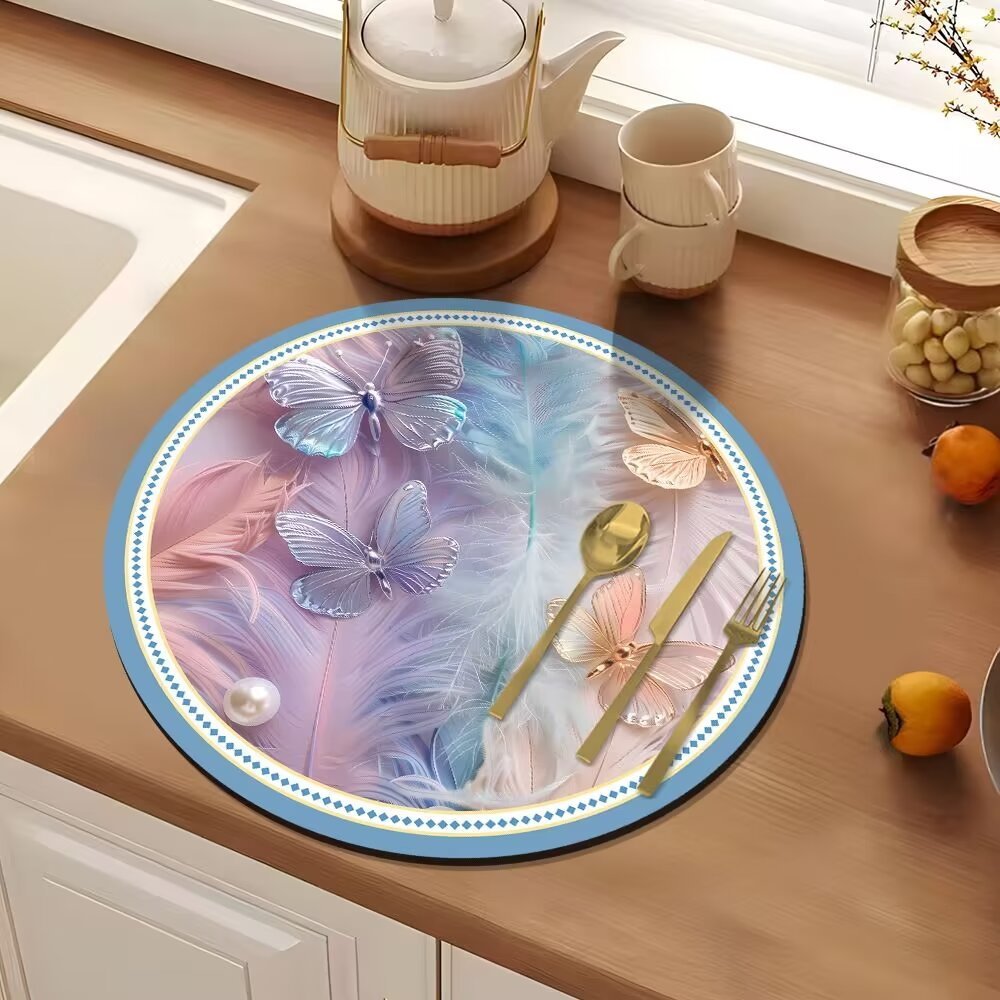 圆形硅藻泥沥水垫厨房台面碗盘餐垫吸水杯垫子隔热垫酒吧茶台桌垫,居家布艺,餐垫,淘宝优惠券,粉丝福利购,淘宝优惠卷