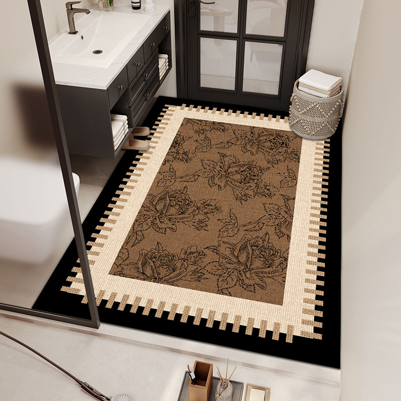 卫生间门口地垫硅藻泥浴室大尺寸全铺吸水速干防滑厕所洗手间脚垫