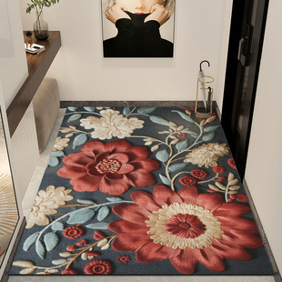 入户门垫进门地垫高级感2025新款 门口耐脏脚垫pvc可擦洗皮革地毯