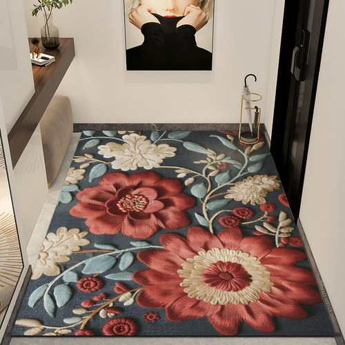 入户门垫进门地垫高级感2025新款门口耐脏脚垫pvc可擦洗皮革地毯