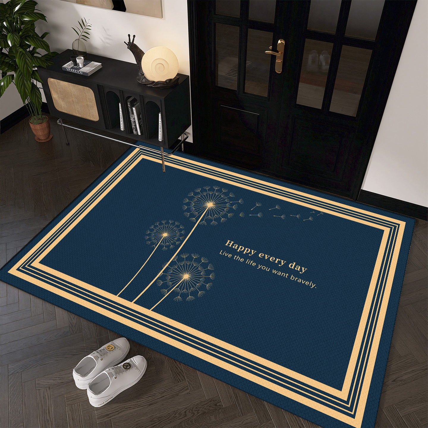 2025新款蓝色轻奢高级感进门地垫