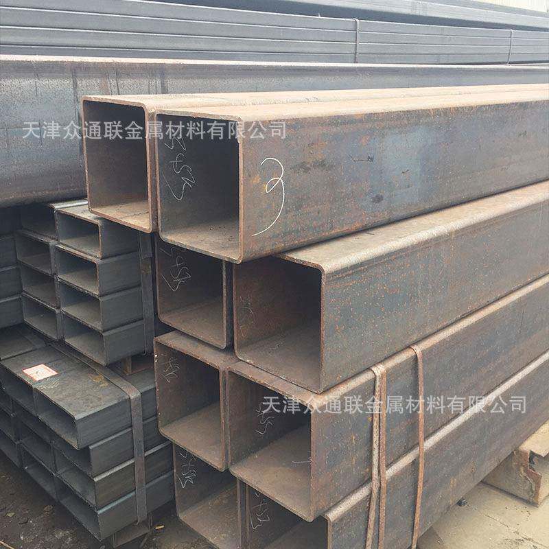 天津Q95低合层金大口径方管 焊接厚壁料黑1高锌空心方YMH通 方矩