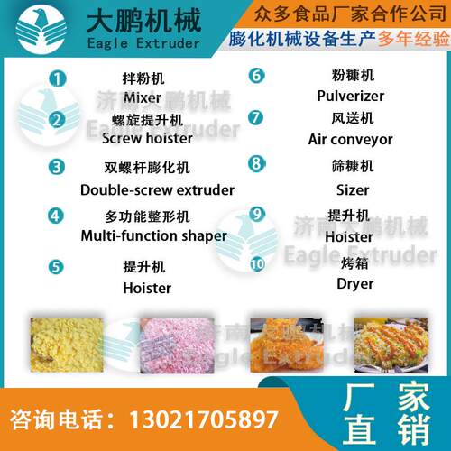 济大鹏膨化片机械南 面包YXB糠、面包生产线 机械设备