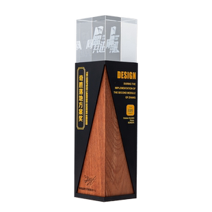 金属水晶奖杯定制定做创意logo内雕实木金属年会优秀员工团队纪念