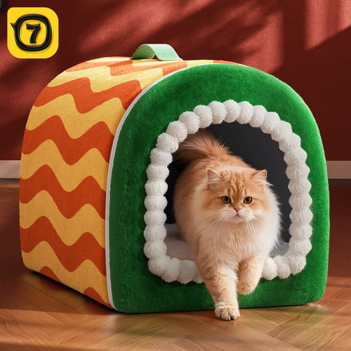 波浪主义猫窝保暖封闭式猫咪窝