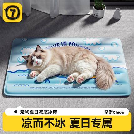 猫咪冰垫夏季猫窝睡觉降温神器宠物凉窝凉席狗窝狗狗垫子夏天睡垫