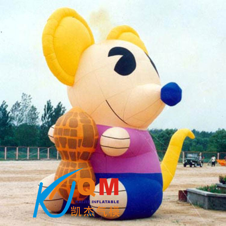 充气老鼠卡通气模 花生鼠充气鼠年装饰吉祥物 大型充气金鼠模型