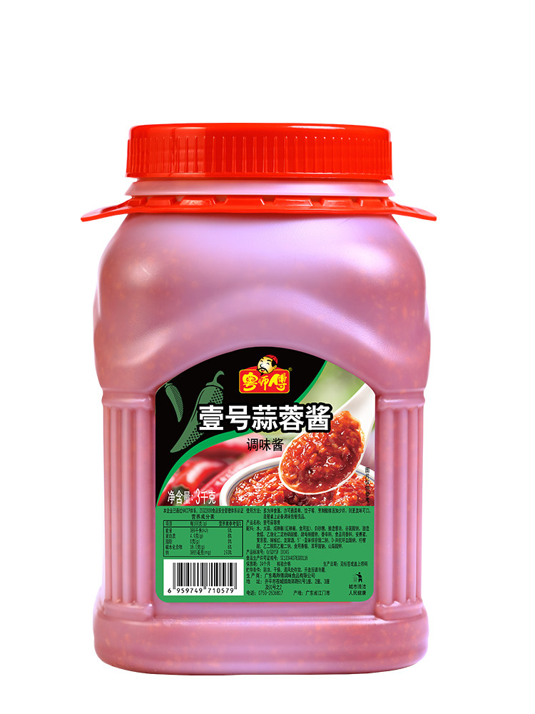 粤师傅壹号蒜蓉酱3kg*1桶商用拌饭拌面烧烤下饭菜蒜香辣酱调味酱