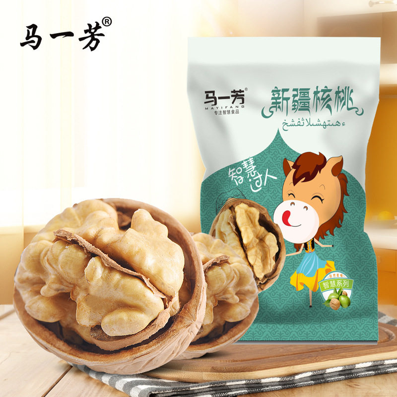 新疆薄皮核桃500g纸皮核桃原味生核桃仁5斤孕妇零食现做工厂