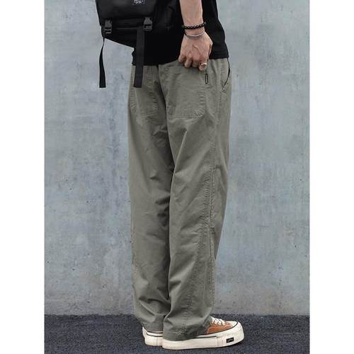 it neith BIAS潮牌美式覆古纯棉工装休闲裤男宽松百搭潮流直筒裤