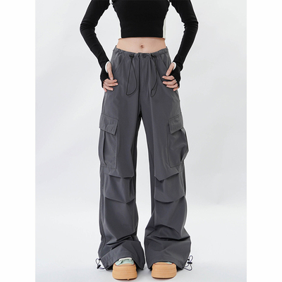 Free Sonata美式高街速干工装裤女欧美辣妹抽绳宽松直筒休闲裤ins