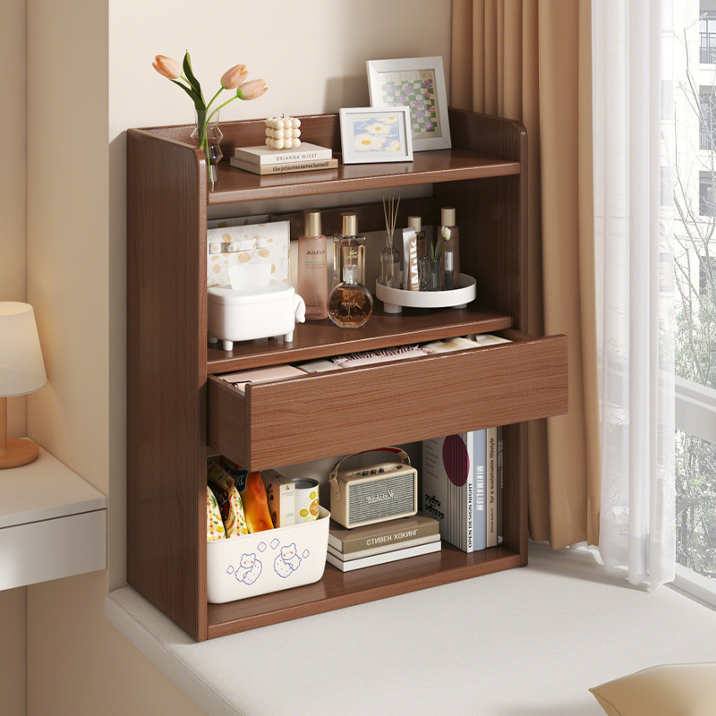 飘窗书架置物架家用窗台收纳柜子储物柜阳台改造神器立式多层书柜