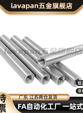 轴承钢光轴加工定制 两端内螺纹加扳手位 SCK02-D16-200-M6-N6-S