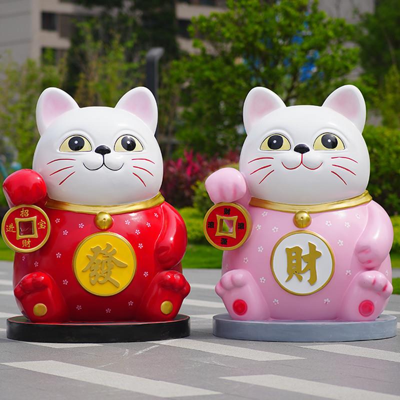 招财猫落地雕塑商场网红店打卡点