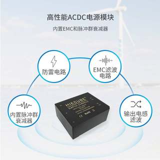 AC-DC双路开关电源模块220V转5V9V12V24V双组输出降压稳压隔离4KV