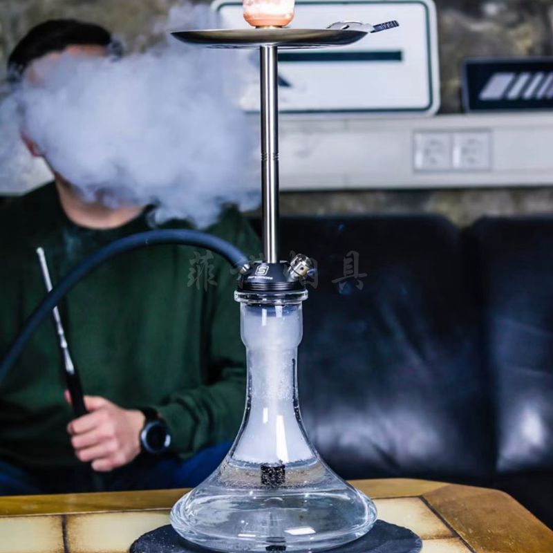 Softsmoke俄罗斯不锈钢大号单管不锈钢水烟壶 大烟雾阿拉伯水烟