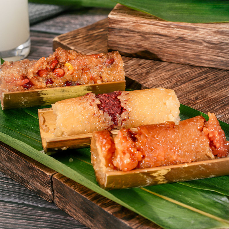 竹筒粽子即食100g八宝糯米竹筒饭豆沙粽子甜粽蜜枣端午节散装粽子怎么看?