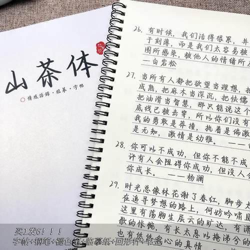 初中生山茶体手写体行楷字帖临摹