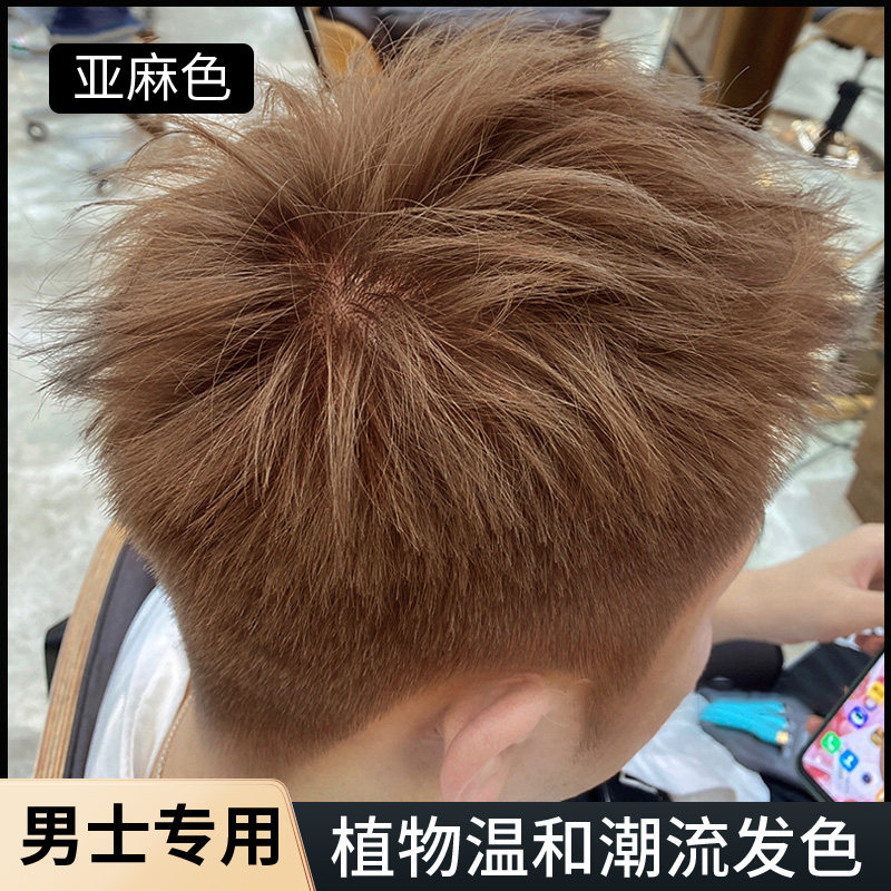 施华蔻官方旗舰男士染发剂膏专用颜色显白浅亚麻色男生家用自染20