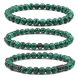Bracelet Classic Natural 6mm Men Stone Bead Bracel Malachite