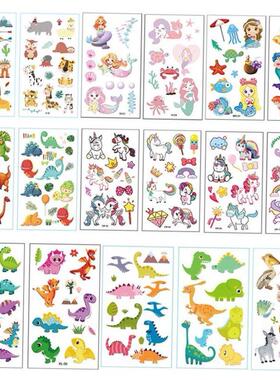 10pcs Dinosaur Mermaid Unicorn Kids Temporary Tatoo Sticker
