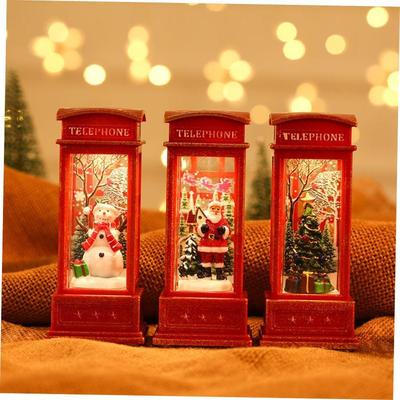 Christmas decorations for the elderly interior phone booth