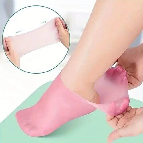 Silicone Moisturizing Foot Socks, 2 Pack, for Dry and