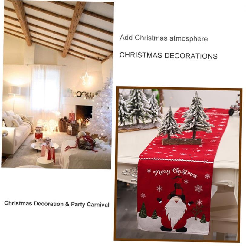 35x180cm Snowflake Tablecloth Table Flag Christmas Snowflake