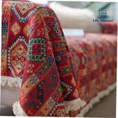 耶诞提花桌布节日装 towel sofa 饰沙发盖巾Christmas Tablecloth